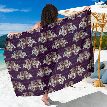 Leopard Pattern Print Design 01 Sarong Pareo Wrap