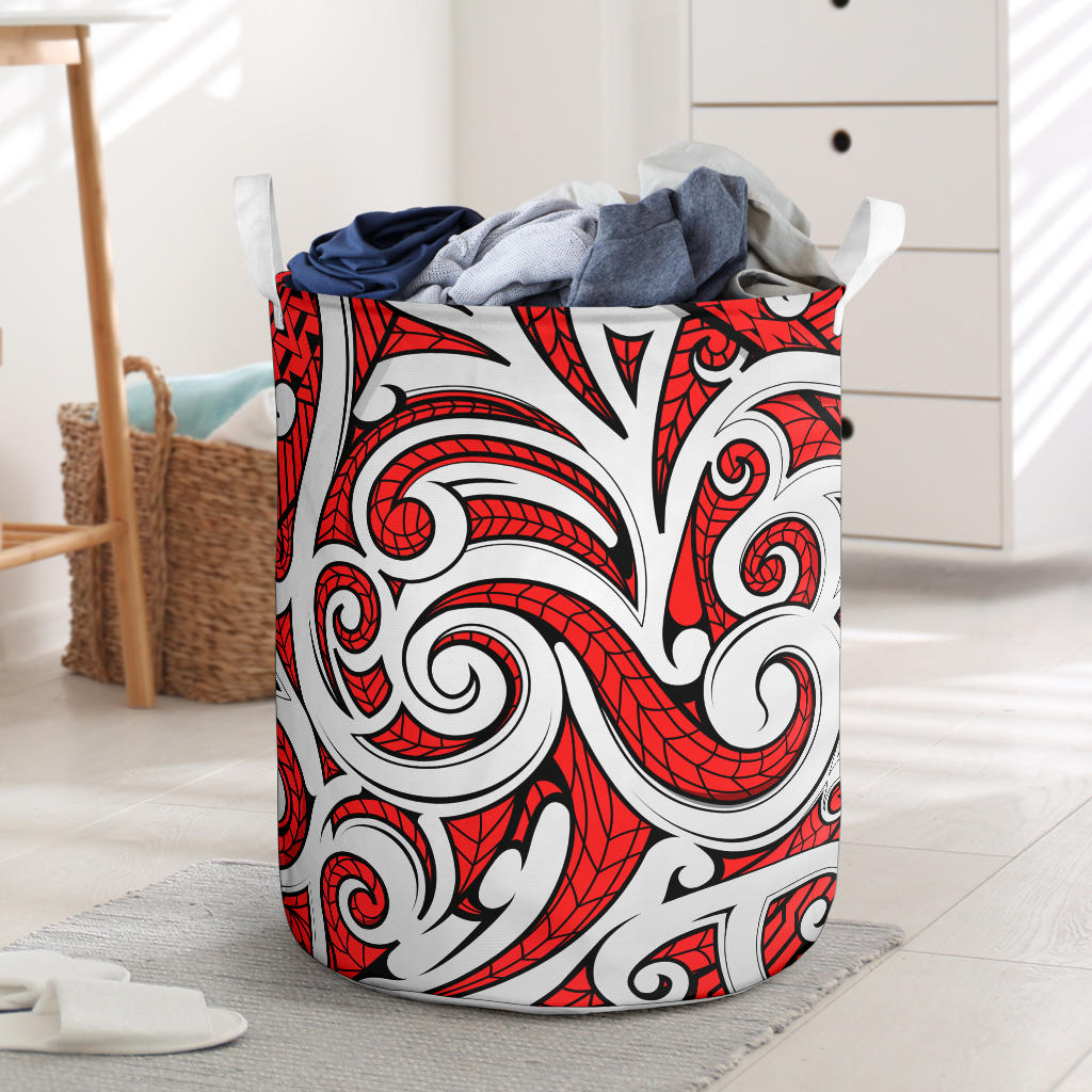 Maori Polynesian Themed Design Print Laundry Basket
