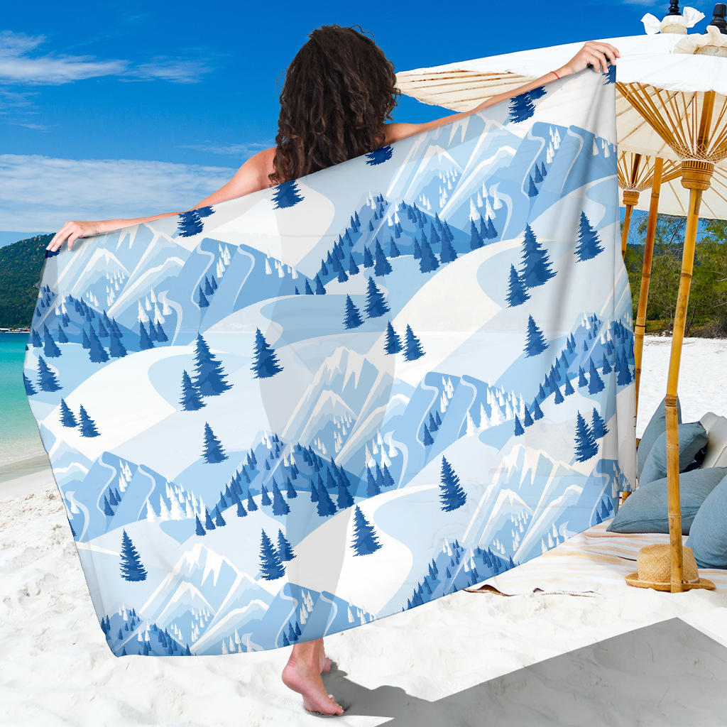 Mountain Pattern Print Design 03 Sarong Pareo Wrap