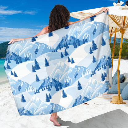 Mountain Pattern Print Design 03 Sarong Pareo Wrap