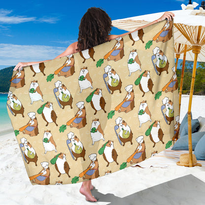 Guinea Pig Pattern Print Design 03 Sarong Pareo Wrap