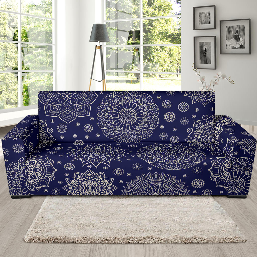 Mandala Pattern Print Design 02 Sofa Slipcover