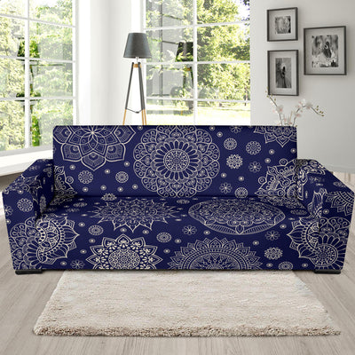 Mandala Pattern Print Design 02 Sofa Slipcover