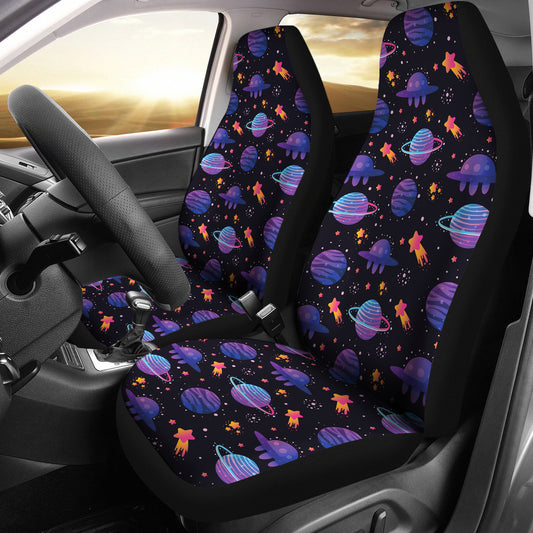 UFO Star Galaxy Print Design LKS308 Car Seat Covers