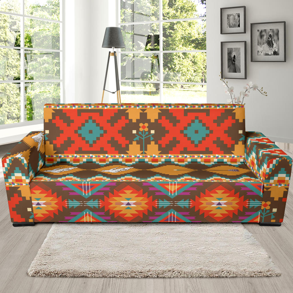 Native Pattern Print Design A01 Sofa Slipcover