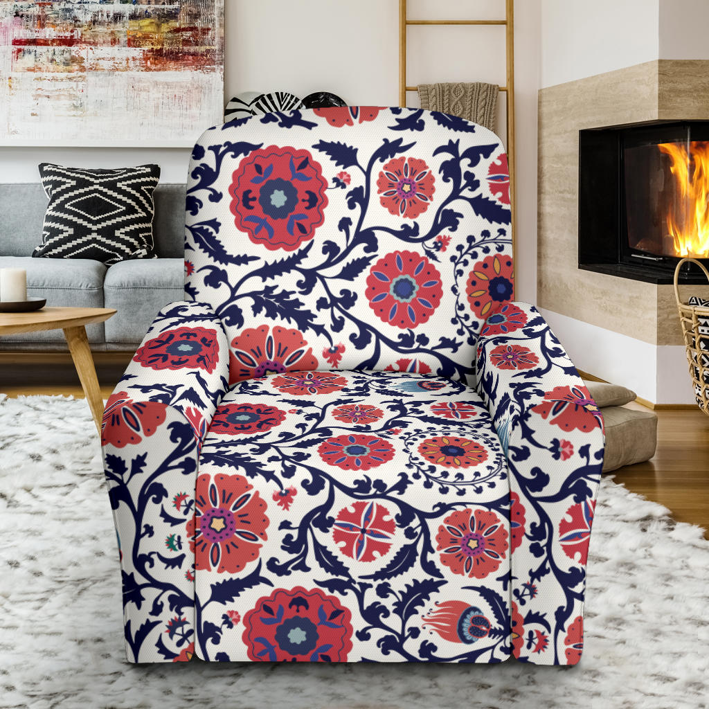 Suzani Print Design LKS304 Recliner Slipcover with Pocket