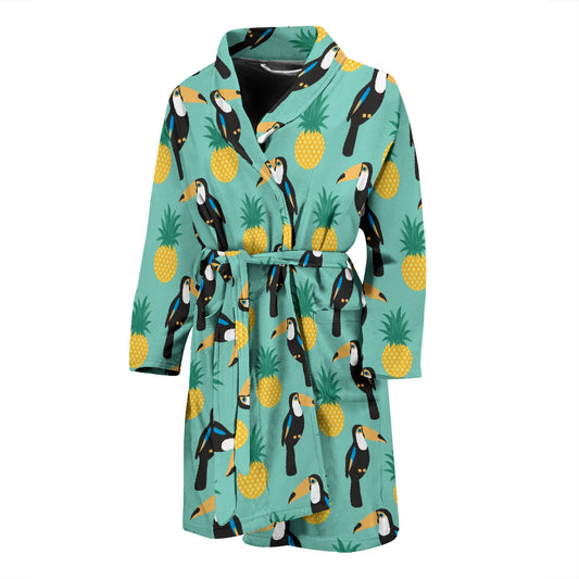 Toucan Print Design LKS301 Men Bathrobe