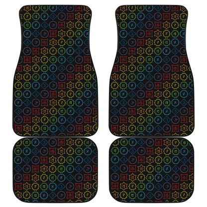 Chakra Colorful Symbol Pattern Car Floor Mats Front Back