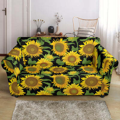 Sunflower Print Design LKS302 Loveseat Couch Slipcover