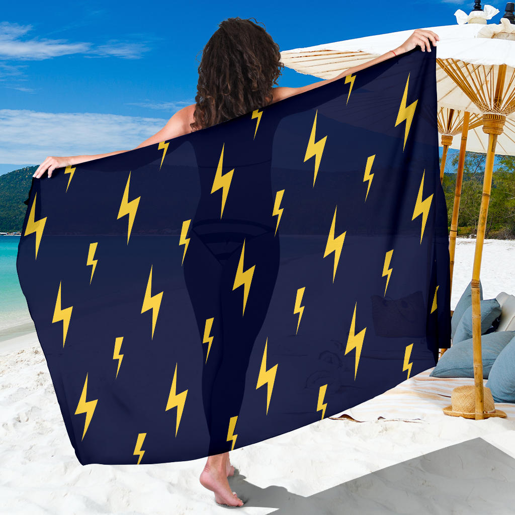 Lightning Thunder Pattern Print Design 03 Sarong Pareo Wrap
