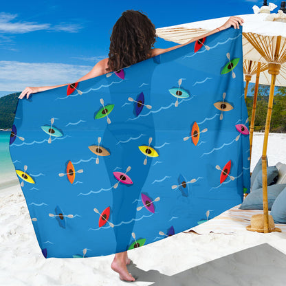 Kayak Pattern Print Design 03 Sarong Pareo Wrap