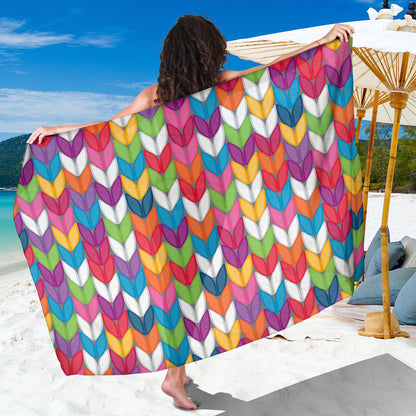 Knit Pattern Print Design 01 Sarong Pareo Wrap