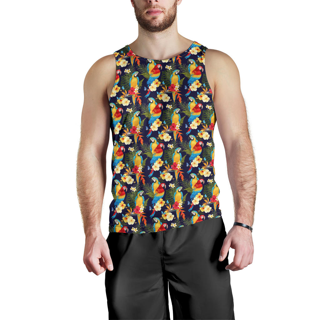 Parrot Themed Design Men Tank Top
