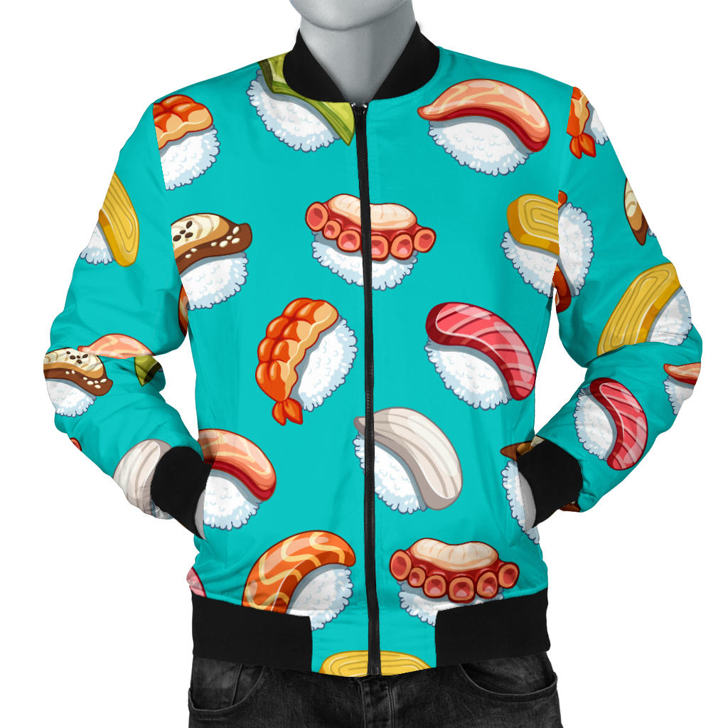 Sushi Themed Print Men Bomber Jacket