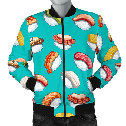 Sushi Themed Print Men Bomber Jacket