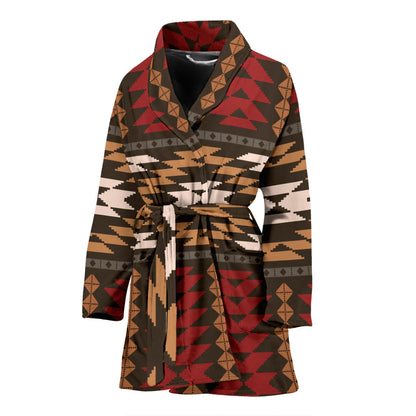 Native Pattern Print Design A02 Women Bathrobe
