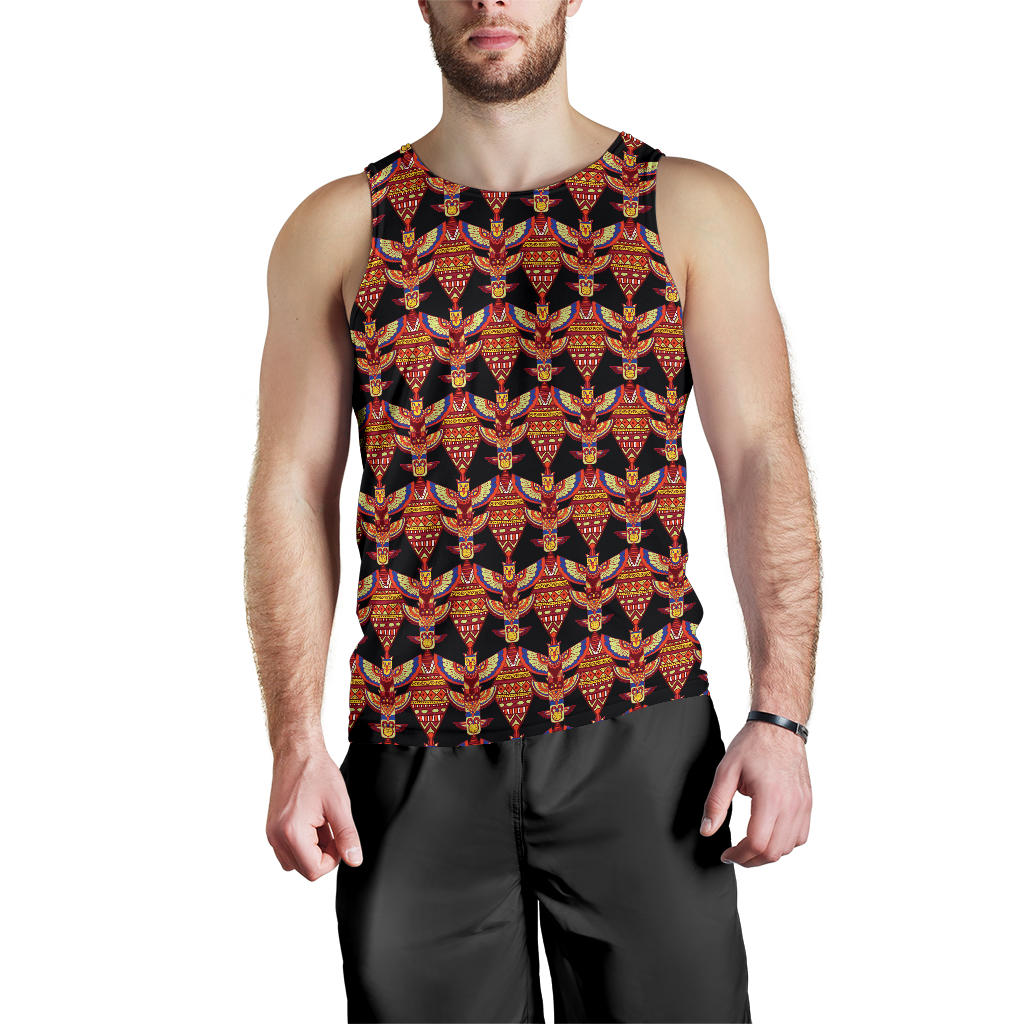 Totem Pole Print Men Tank Top
