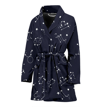 Constellation Pattern Print Design 05 Women Bathrobe