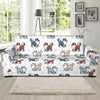 Alaskan Malamute Pattern Print Design 02 Sofa Slipcover