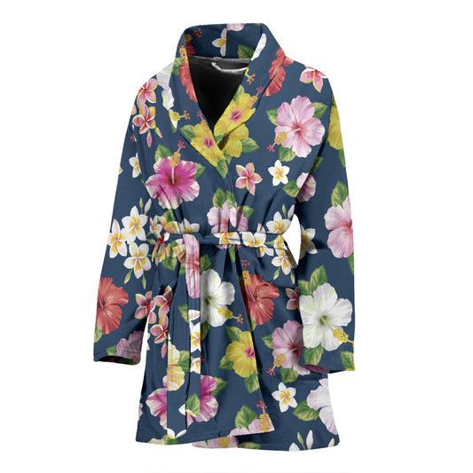 Hibiscus Sweet Print Design LKS304 Women Bathrobe