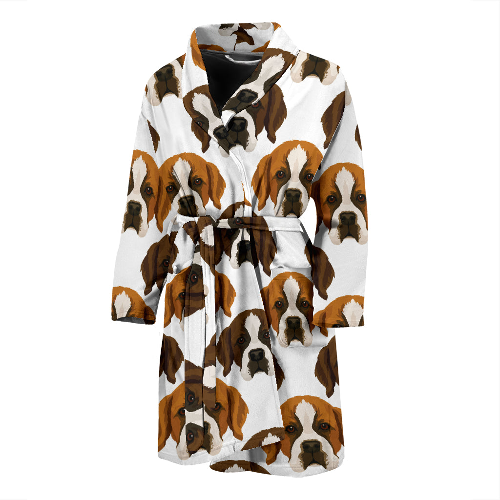 St Bernards Print Design LKS301 Men Bathrobe