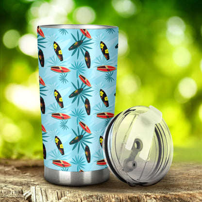 Surfboard Themed Pattern Tumbler