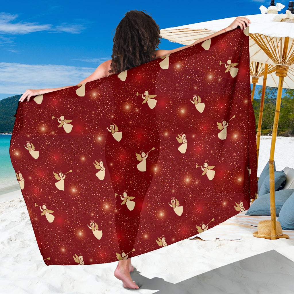 Angel Pattern Print Design 07 Sarong Pareo Wrap