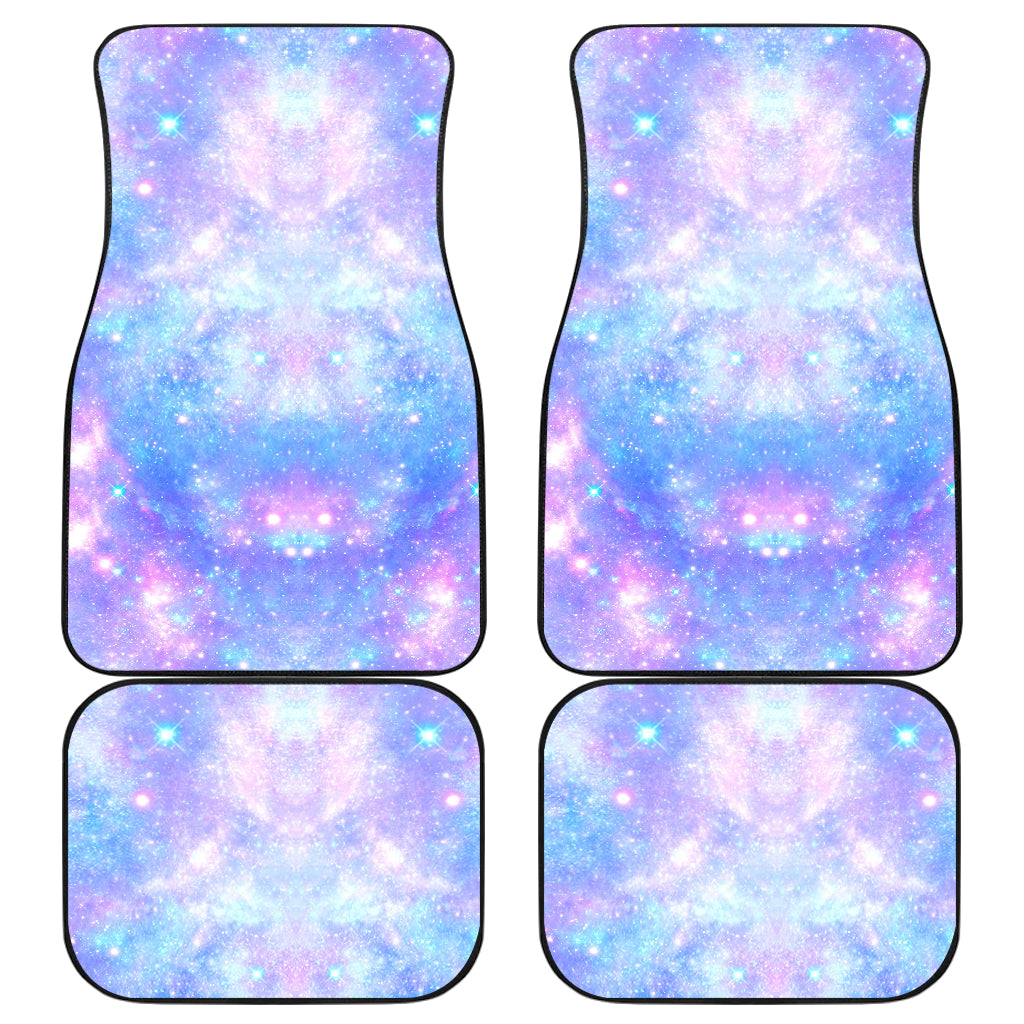 Galaxy Stardust Pastel Color Print Car Floor Mats Front Back