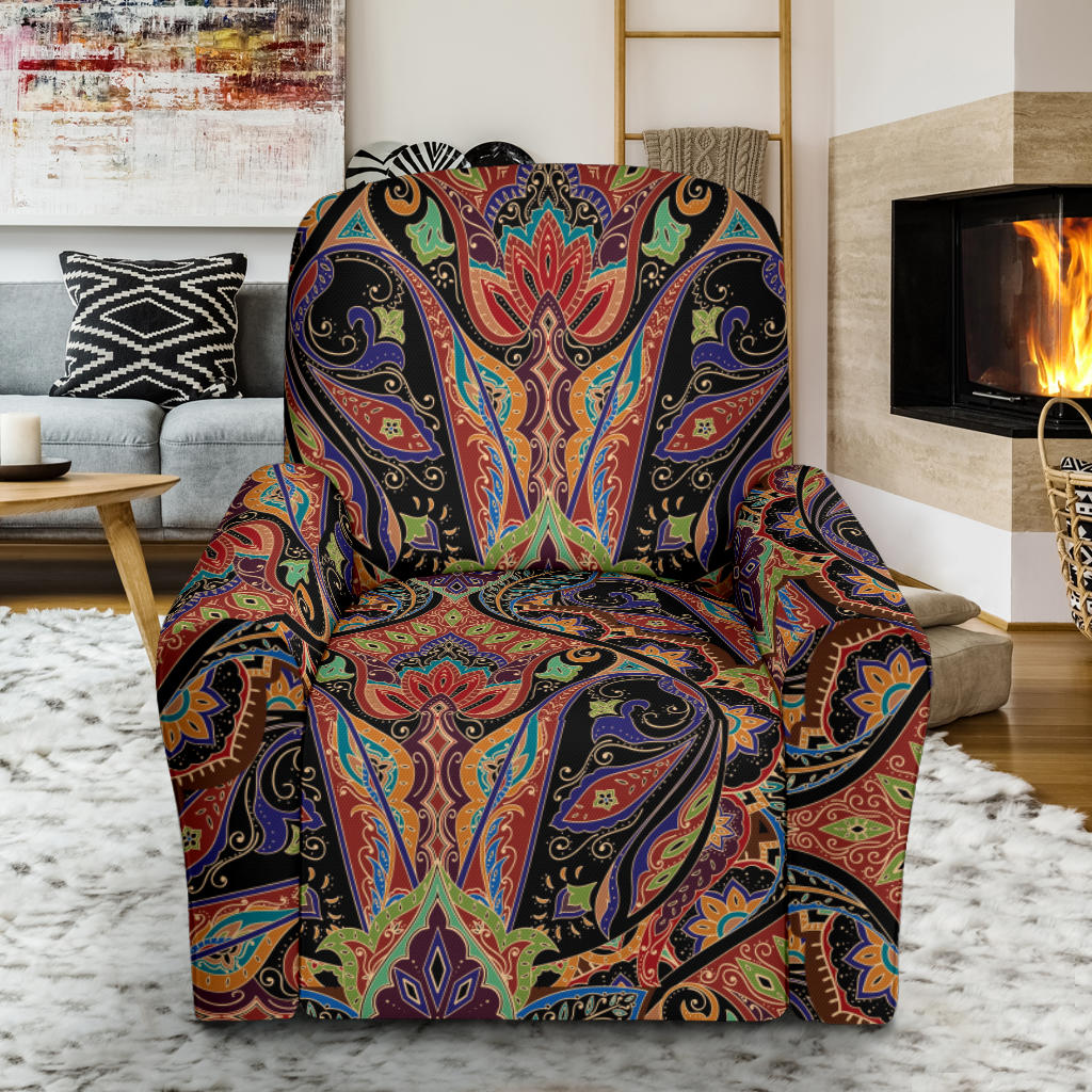 Bohemian Pattern Print Design 06 Recliner Slipcover with Pocket