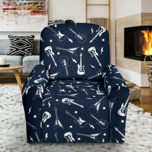 Electric Guitar Print Design LKS402 Recliner Slipcover with Pocket