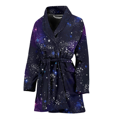 Cosmic Pattern Print Design 03 Women Bathrobe