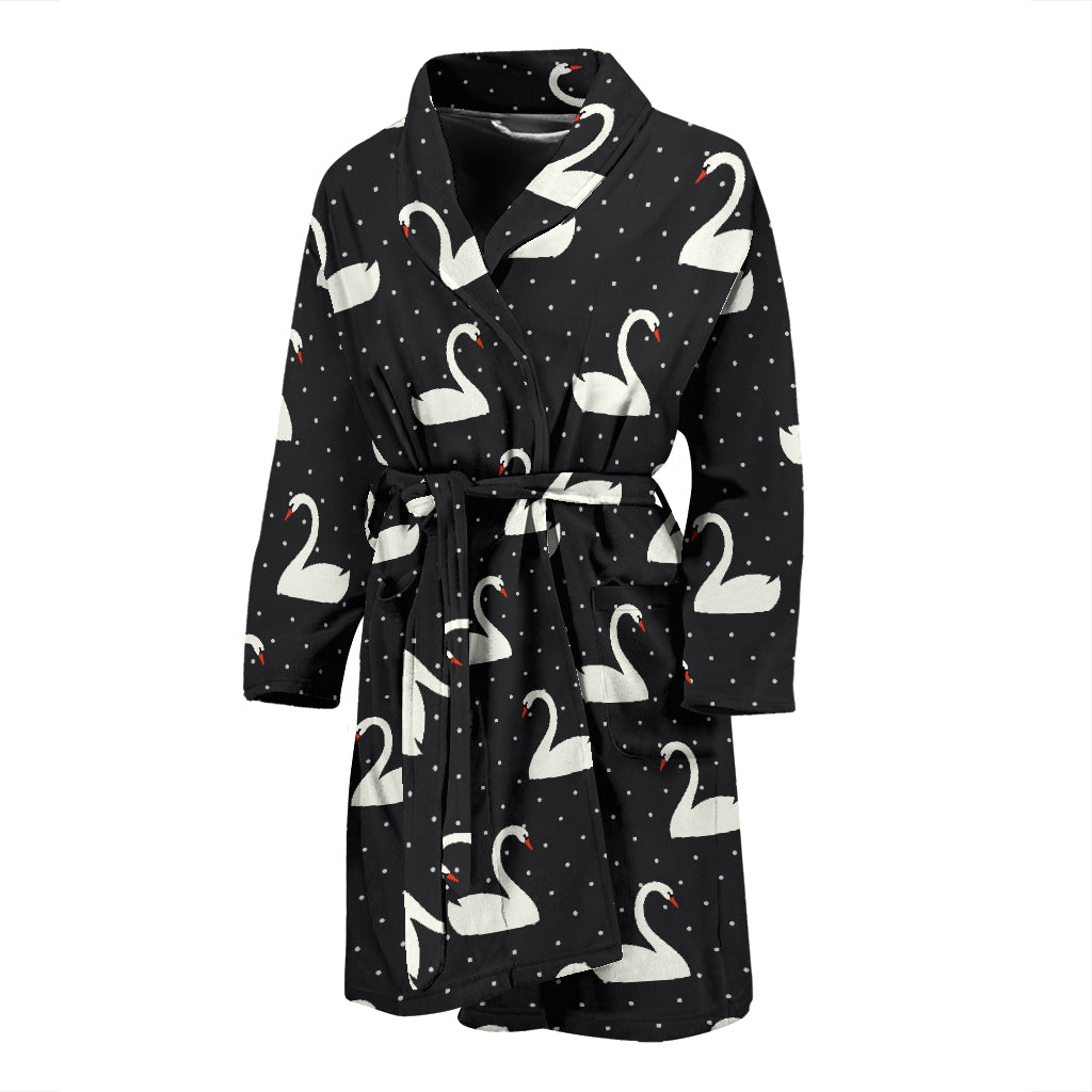 Swan Print Design LKS401 Men Bathrobe
