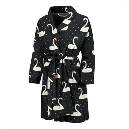 Swan Print Design LKS401 Men Bathrobe