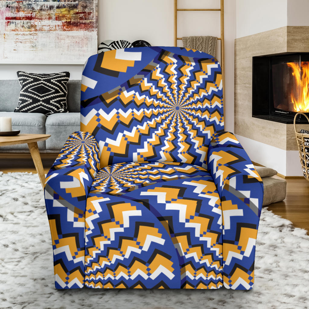 Optical illusion Pattern Print Design A01 Recliner Slipcover with Pocket
