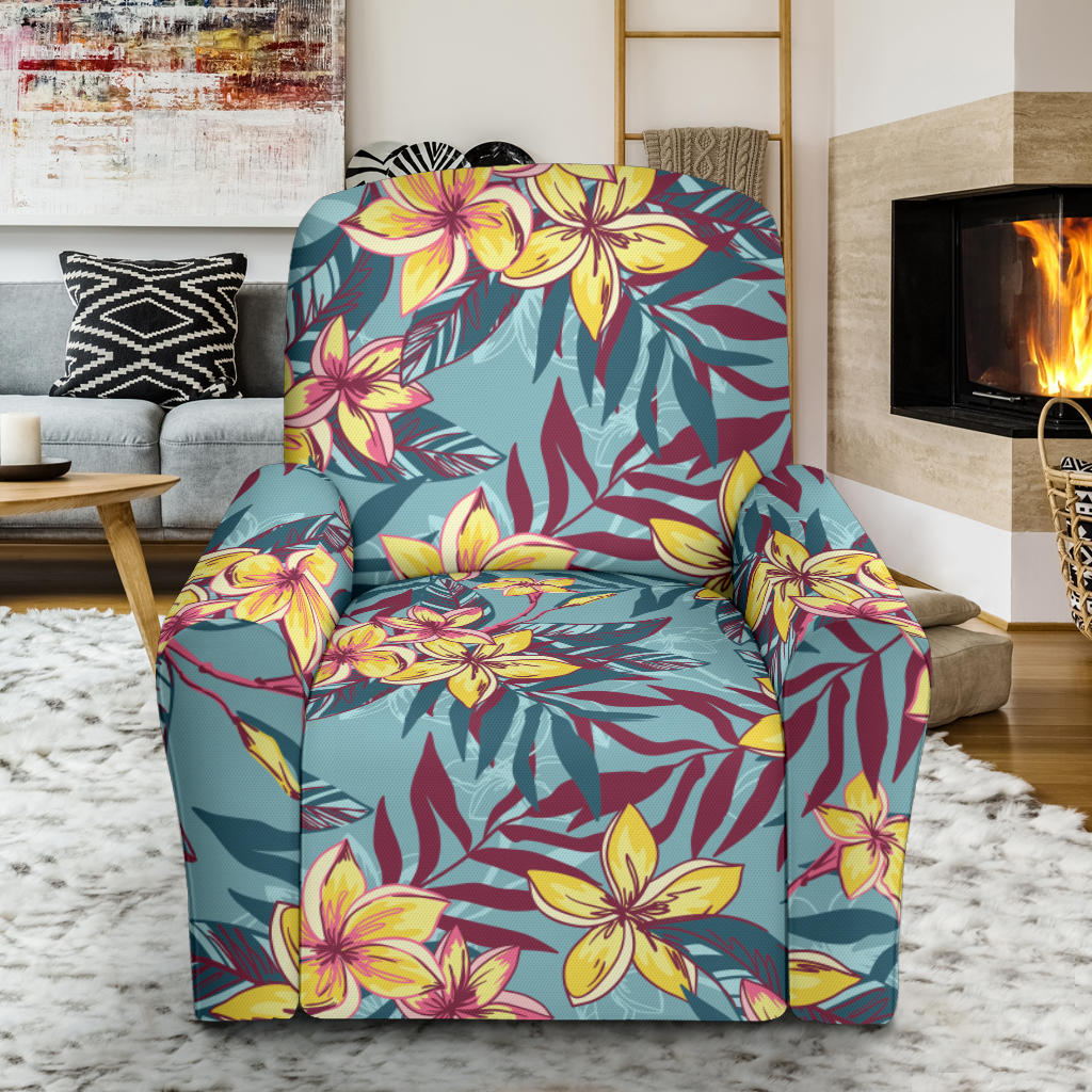 Summer Floral Print Design LKS304 Recliner Slipcover with Pocket