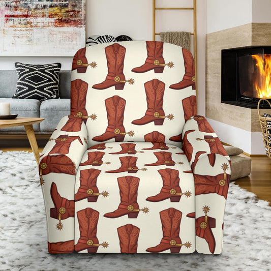 Cowboy Pattern Print Design 06 Recliner Slipcover with Pocket