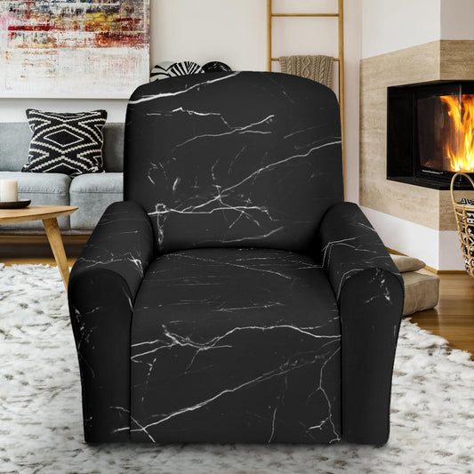 Marble Pattern Print Design 04 Recliner Slipcover with Pocket