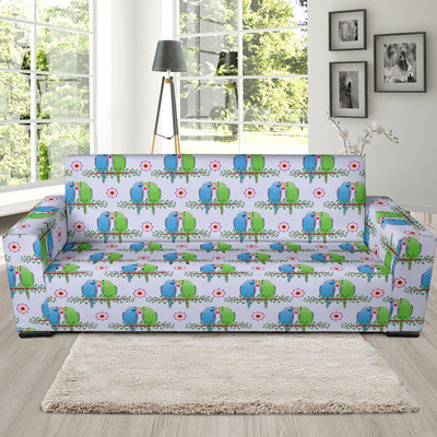 Budgerigar Pattern Print Design 05 Sofa Slipcover