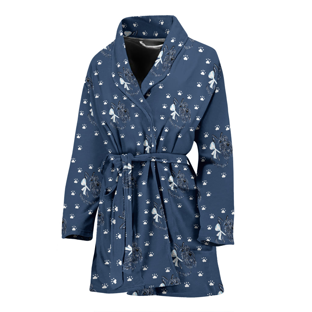 Scottish Terriers Print Design LKS307 Women Bathrobe