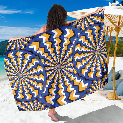 Optical illusion Pattern Print Design A01 Sarong Pareo Wrap