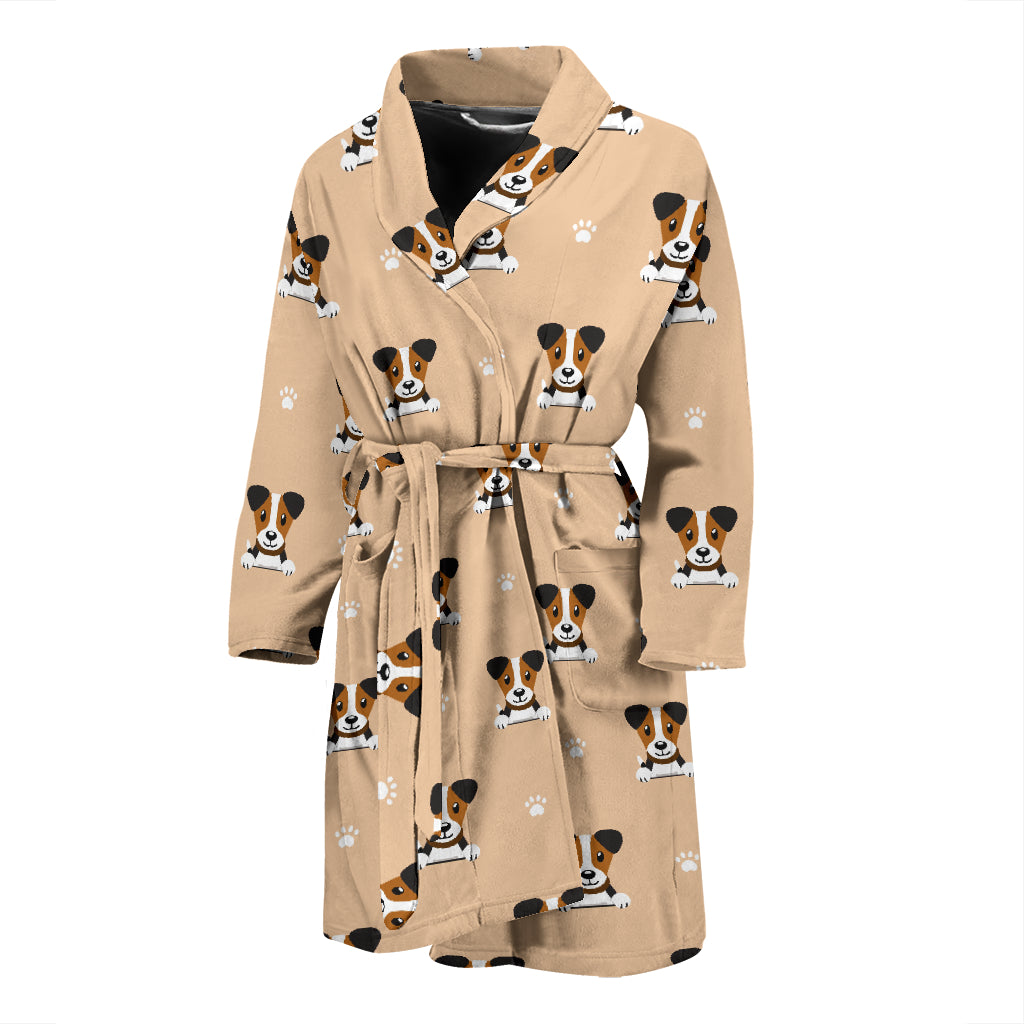 Russell Terriers Print Design LKS3011 Men Bathrobe