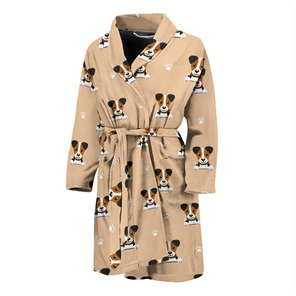 Russell Terriers Print Design LKS3011 Men Bathrobe