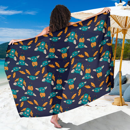 Bat Pattern Print Design 07 Sarong Pareo Wrap