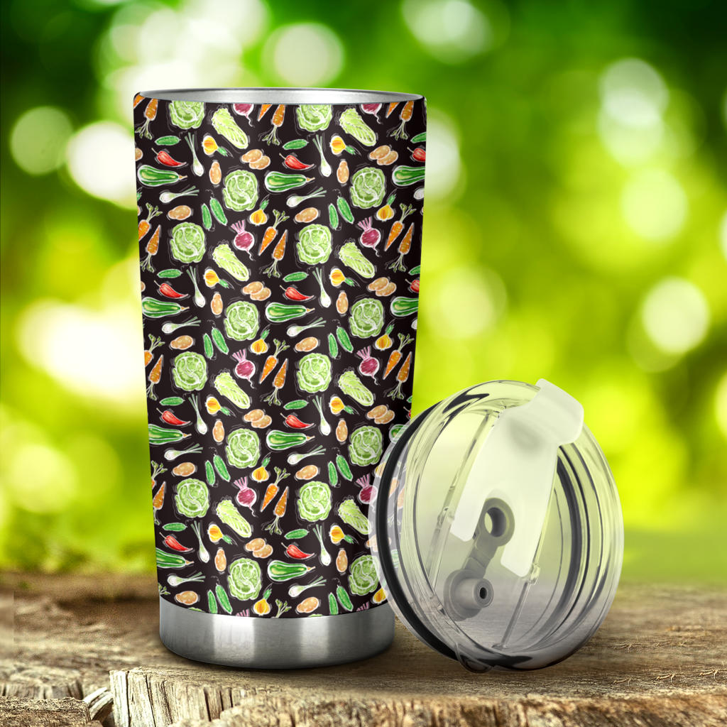 Vegan Draw Themed Design Print Tumbler