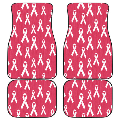 Breast Cancer Awareness Symbol Car Floor Mats Front Back