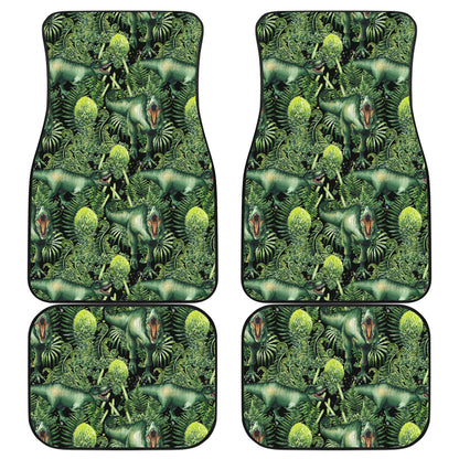 Dinosaur T Rex Print Pattern Car Floor Mats Front Back