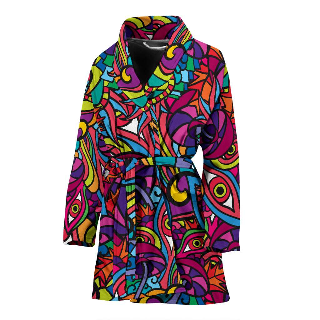 Trippy Print Design LKS302 Women Bathrobe