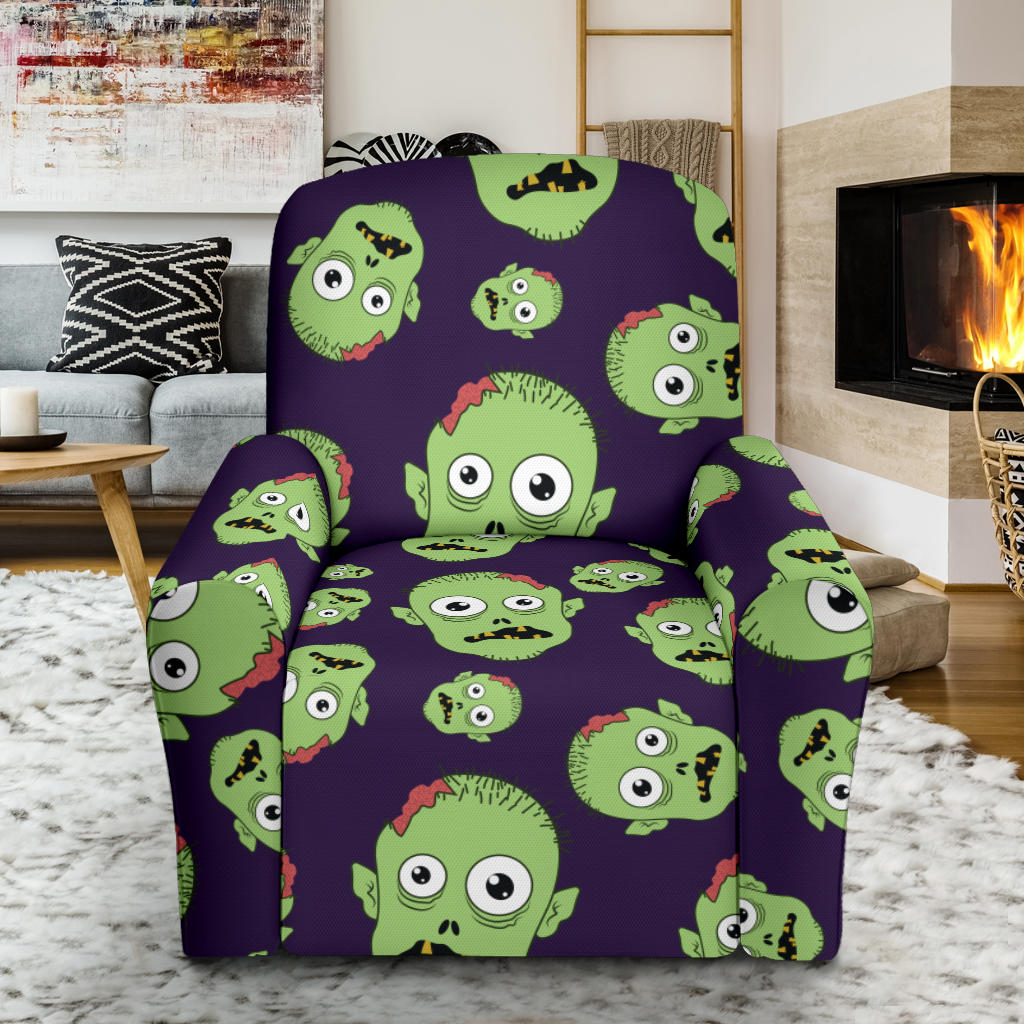 Zombie Print Design LKS303 Recliner Slipcover with Pocket