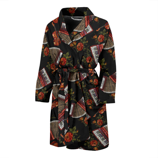 Accordion Print Design LKS403 Men Bathrobe