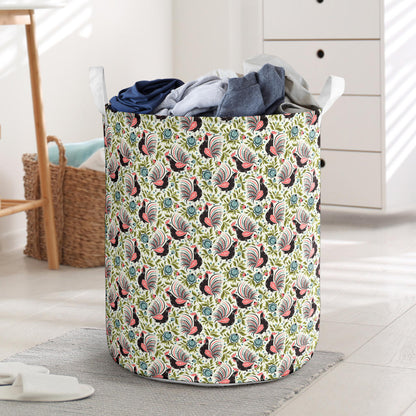 Rooster Print Design Laundry Basket